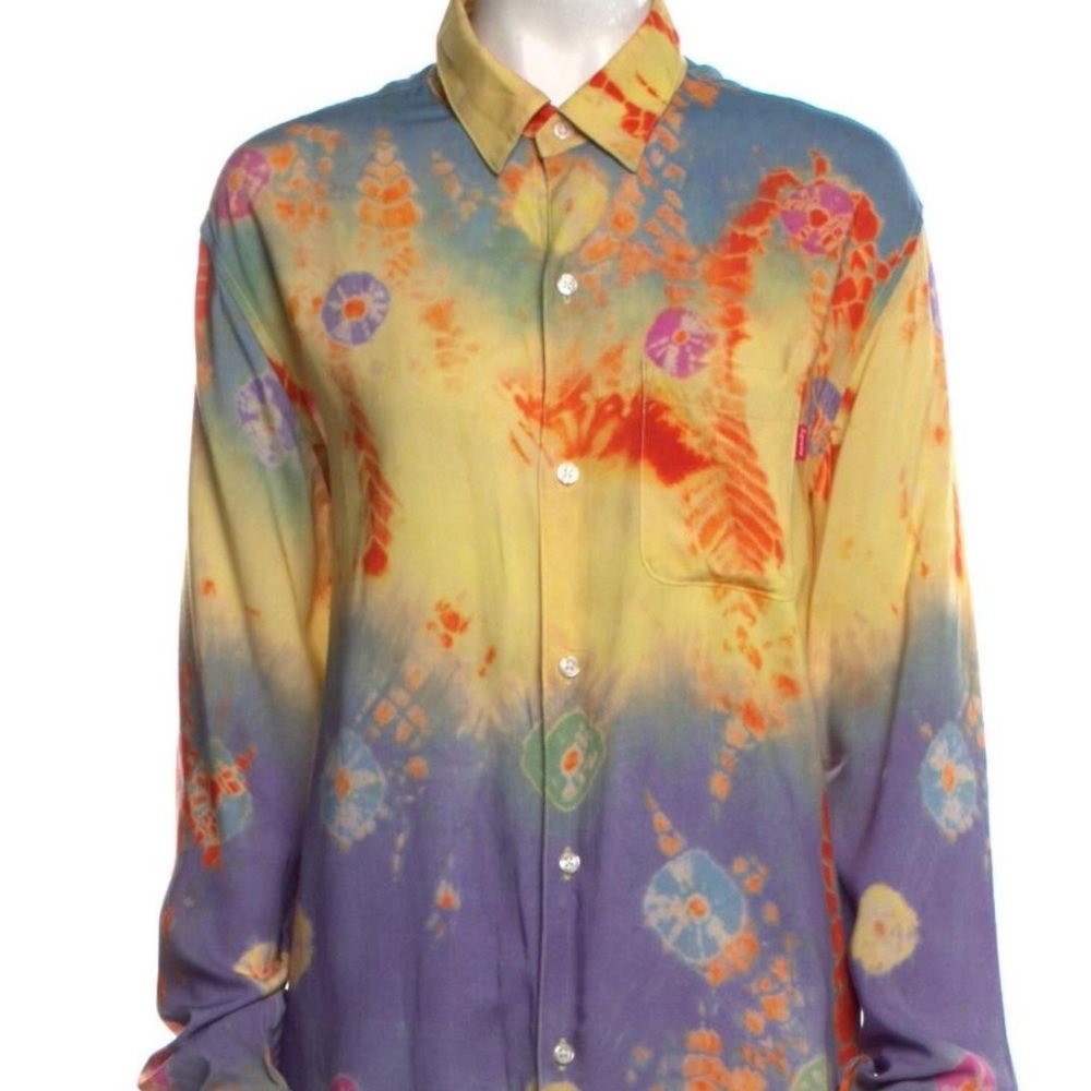 SUPREME Tie-Dye Button Down Shirt